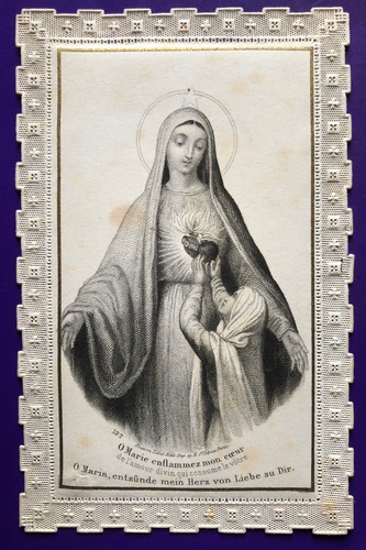 Quadro pizzo immagine sacra