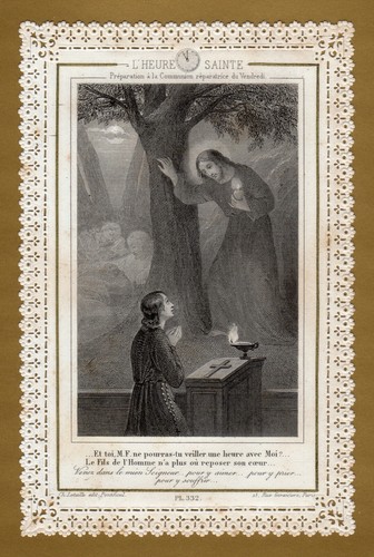 Quadro pizzo holy card - in,
