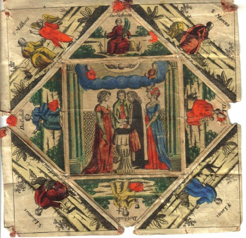 Lettera battesimale barocca